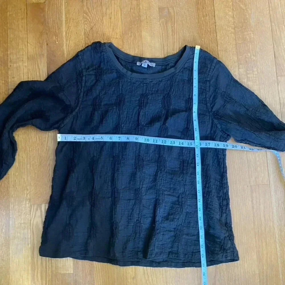 Flax Brown Crinkle Linen Top - Picture 11 of 11
